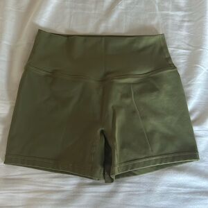 TYC olive green scrunch shorts